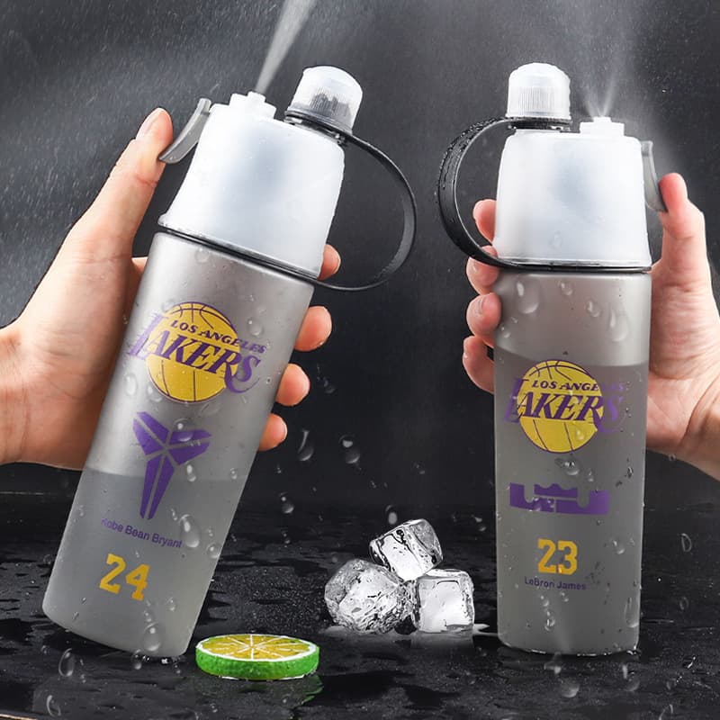 Anti-fall military training outdoor kettle, summer cooling spray water cup, student portable water cup, basketball Kobe cup