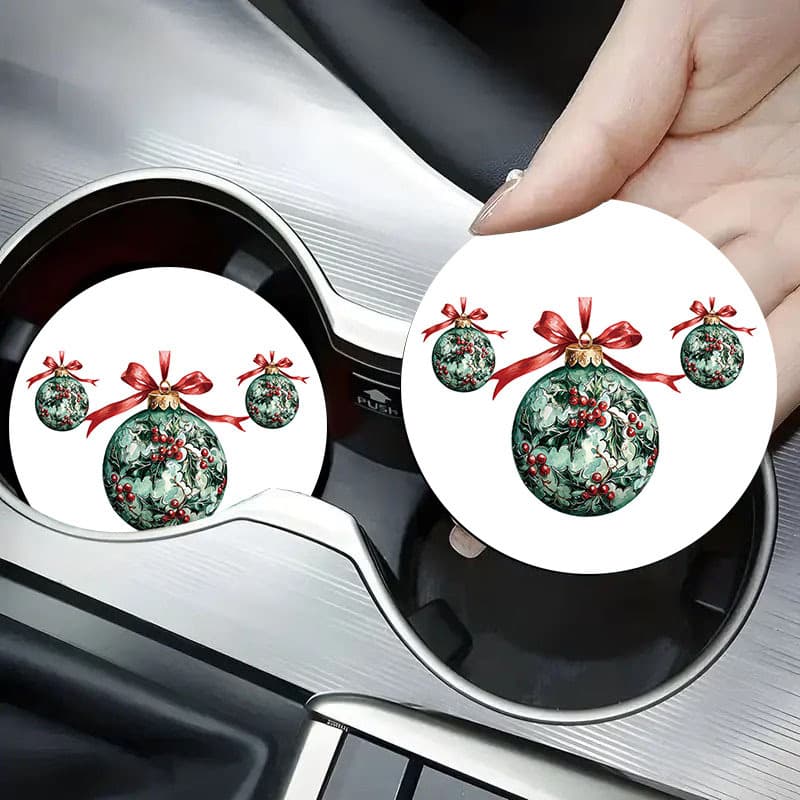 Cross-border New Christmas Table Coasters Ornaments Christmas Tree Decorations Coffee Mats Christmas Pie Christmas Tree Ornaments
