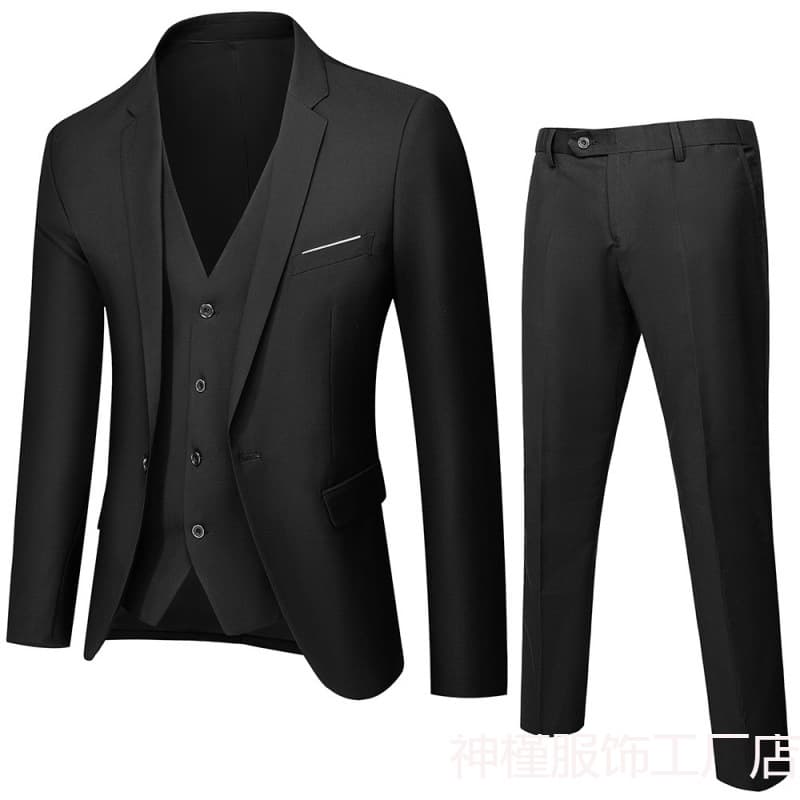 Men's Suit Set Two-Piece Korean Slim Fit Suit for Business Professional Formal Wear, Best Man Wedding Groom Suit