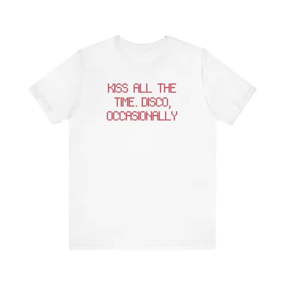 【European Size Cotton T-Shirt】Harry Sty Kiss All the Time Disco Occasion Printed T-Shirt