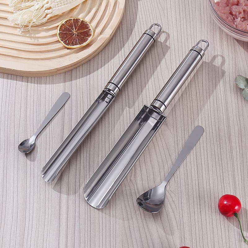 Stainless Steel 304 Kitchen Handmade Diy Meatball Maker Fishball Shrimp Slide Mold Cooking Tools Durable Easy To Clean