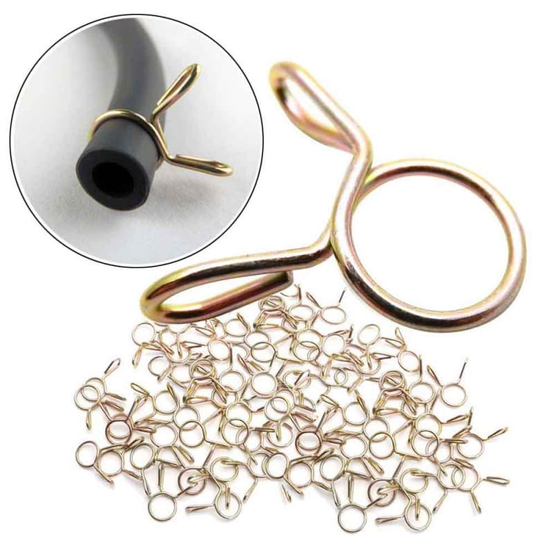 50/40/30/20/10pcs 8mm Oil Hose Clamps for Motorcycle Scooter ATV