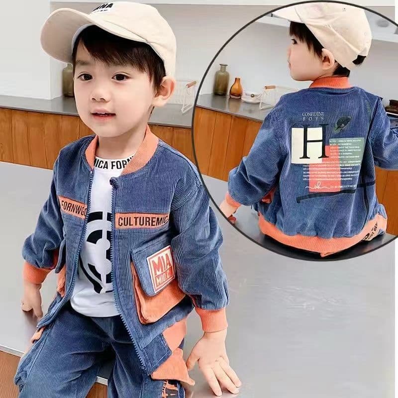 Boys' Autumn Set, Children's Spring-Autumn Jacket, Baby Boy Autumn Clothes, Infant Clothes, Handsome Kids' Three-Piece Set