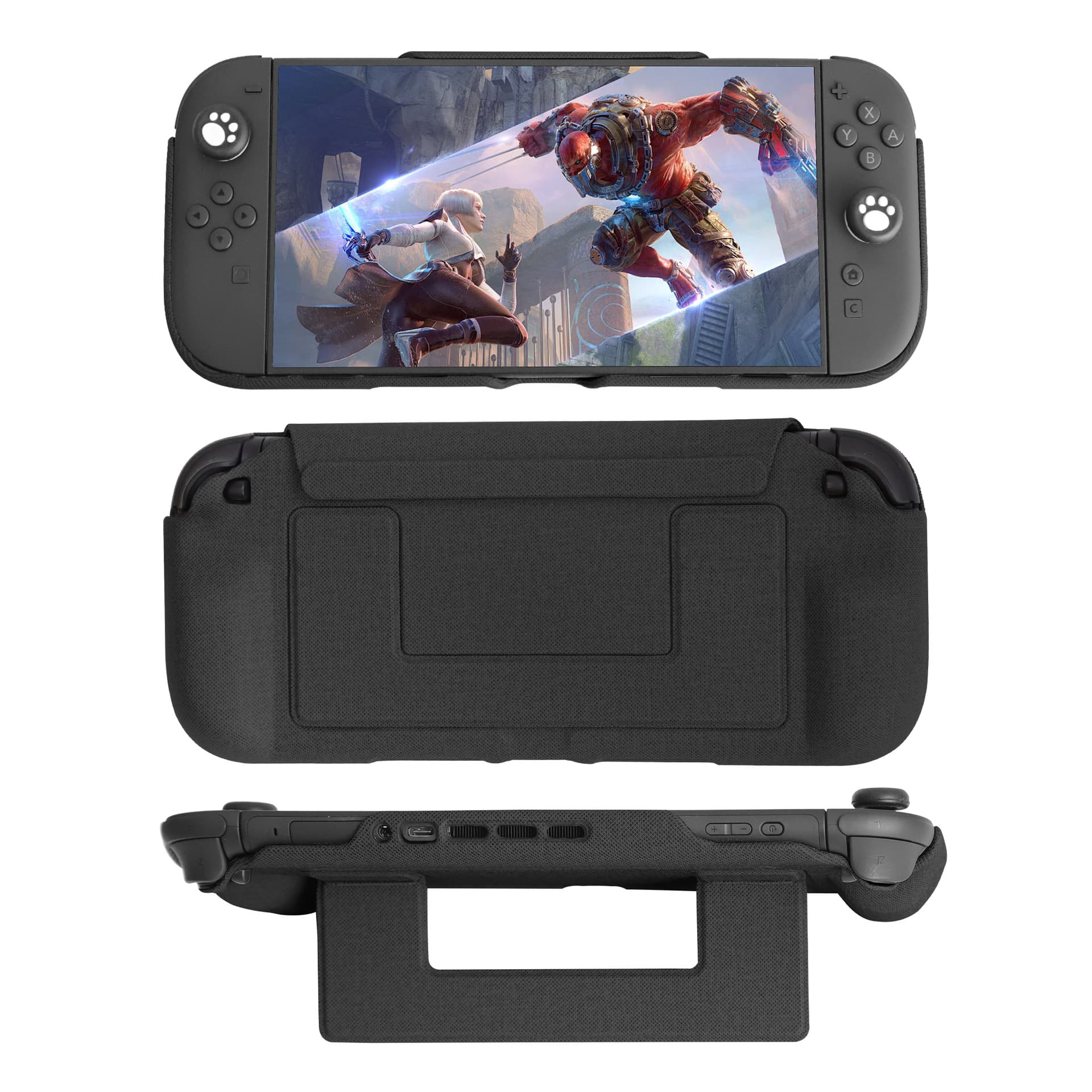 Nintendo Switch 2 Protective Case, Detachable Magnetic Drop-Proof Game Console Cover with Stand (2025)