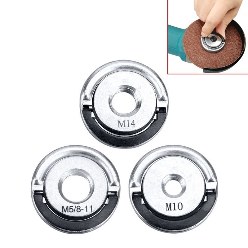 Portable Angle Grinder Pull Ring Pressure Plate M10 M14 5/8-11 Polisher Grinder Quick Clamping Shim Fast Change