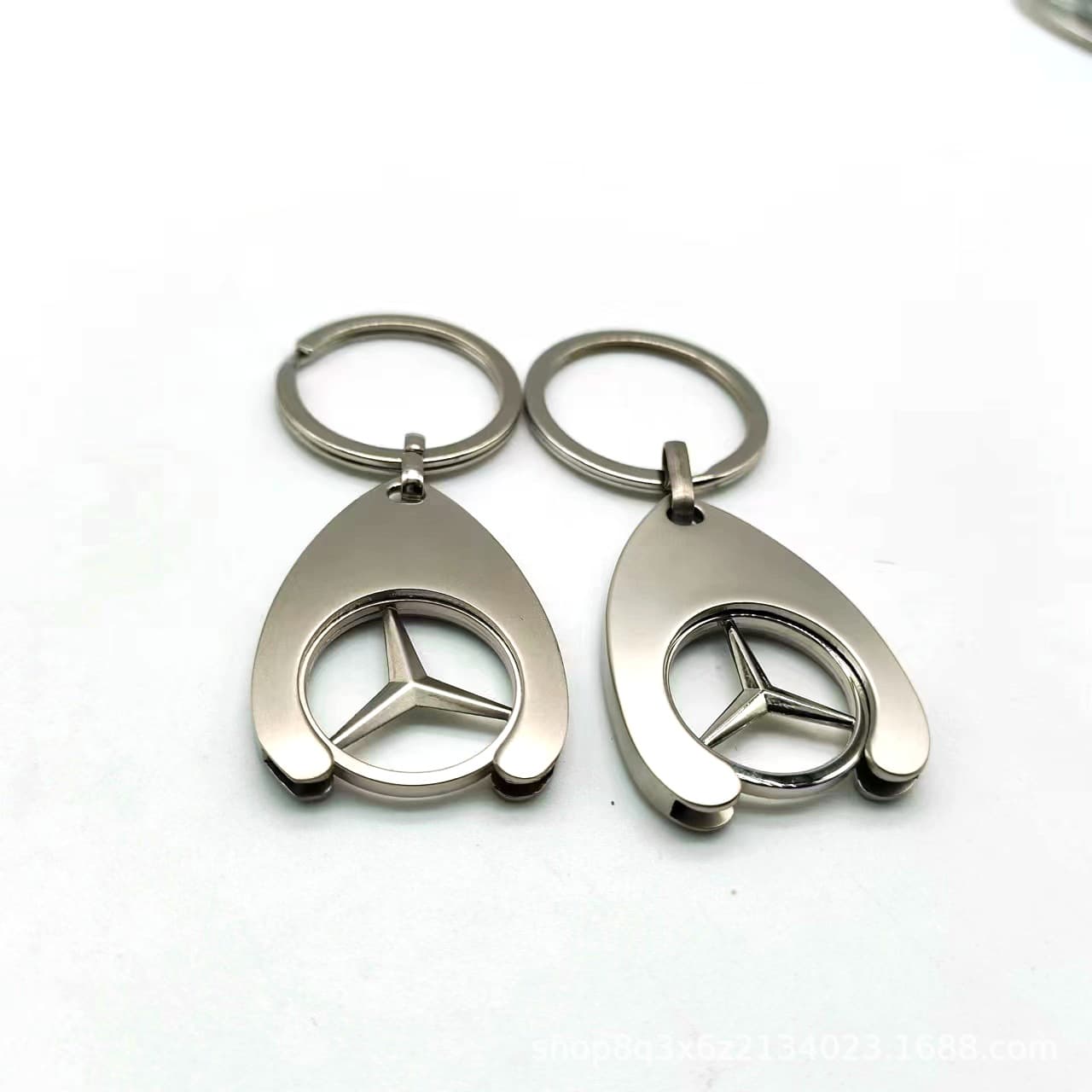 Wholesale Mercedes-Benz Metal Token Shopping Cart Coin Advertising Promotional Business Gift Keychain