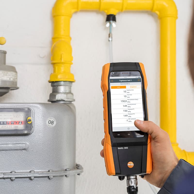 Testo 300 Flue Gas Combustion Efficiency Analyzer with Intelligent Touch Control Technology for Heating System Measurement