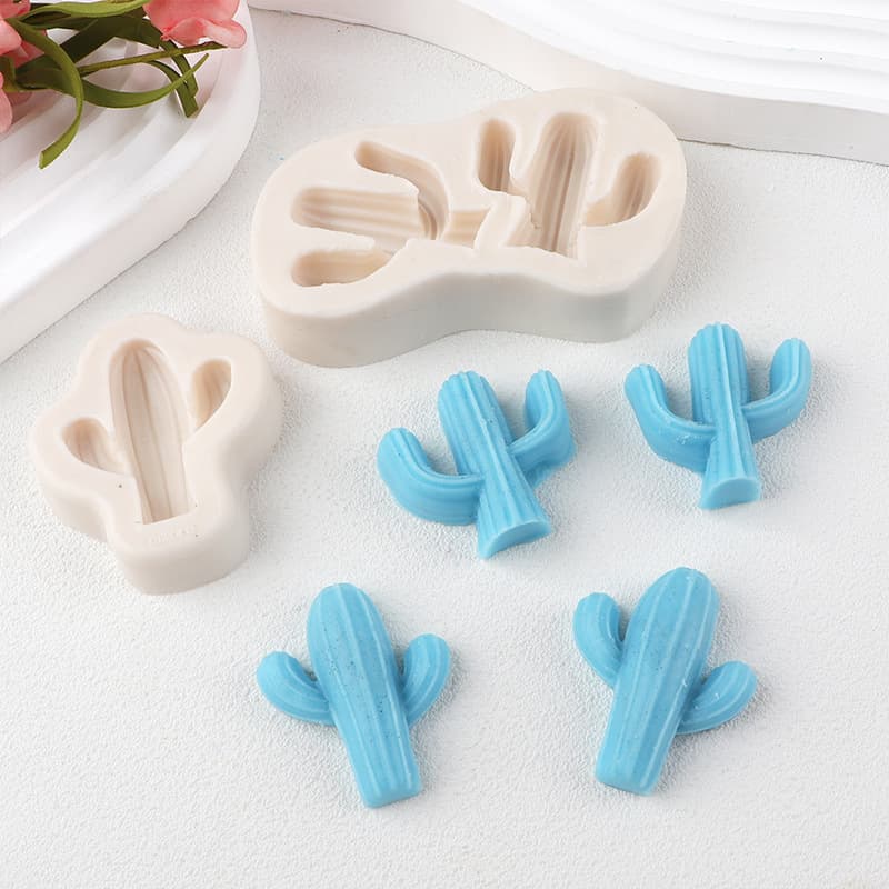 Cactus Plaster Aromatherapy Wax Brand Mold Chocolate Fold Cake Mold Crystal Drop Glue Fleshy Silicone Mold