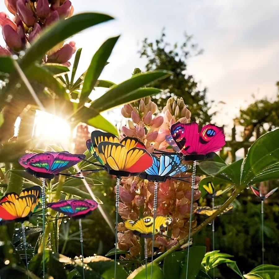 3D Butterfly Simulation Stakes Outdoor Garden Decoration Creative Gardening Materials Photo Props