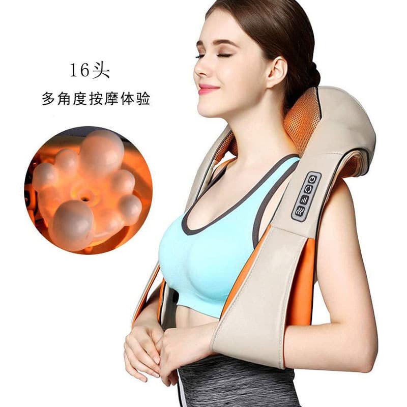 Cross-border Shoulder and Neck Massager for Car and Home Use, Fully Intelligent Electric Kneading Massage Wrap