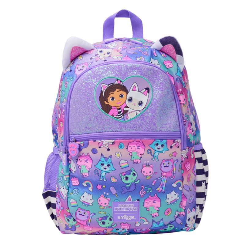 Australian Smiggle Medium Lightweight Ergonomic Backpack for Primary School Students, Kids Casual Cartoon Backpack