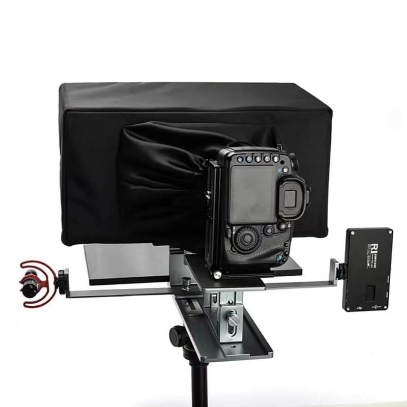 Fuvide TP16 Teleprompter, 16-inch High-Transparency for DSLR Cameras, HD Subtitles for Live Streaming and Speeches