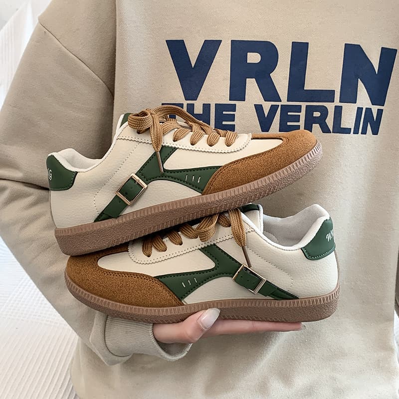 Foreign trade plus size Forgan de training shoes women 2024 spring and autumn new casual sneaker flat lace small white shoes wholesale