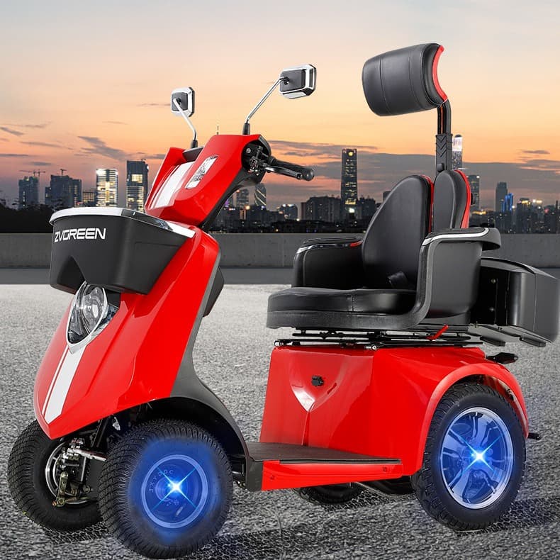 Cross-border foreign trade manufacturer direct sales electric four-wheeled scooter for the elderly battery electric vehicle adult household four-wheeled vehicle