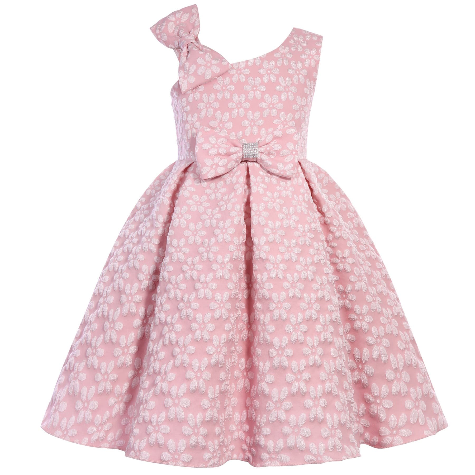 Children's Dress for Girls Princess Off-Shoulder Bow Sequins Gown High-End Sleeveless Little Girl Hostess