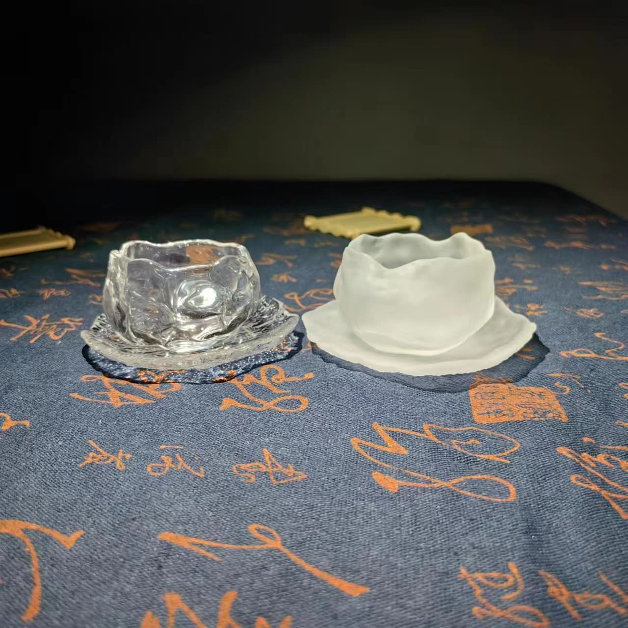 Japanese-style glass tea cup, frozen-fired Gongfu tea master cup, single tea set, personal tasting glass, Japanese cup