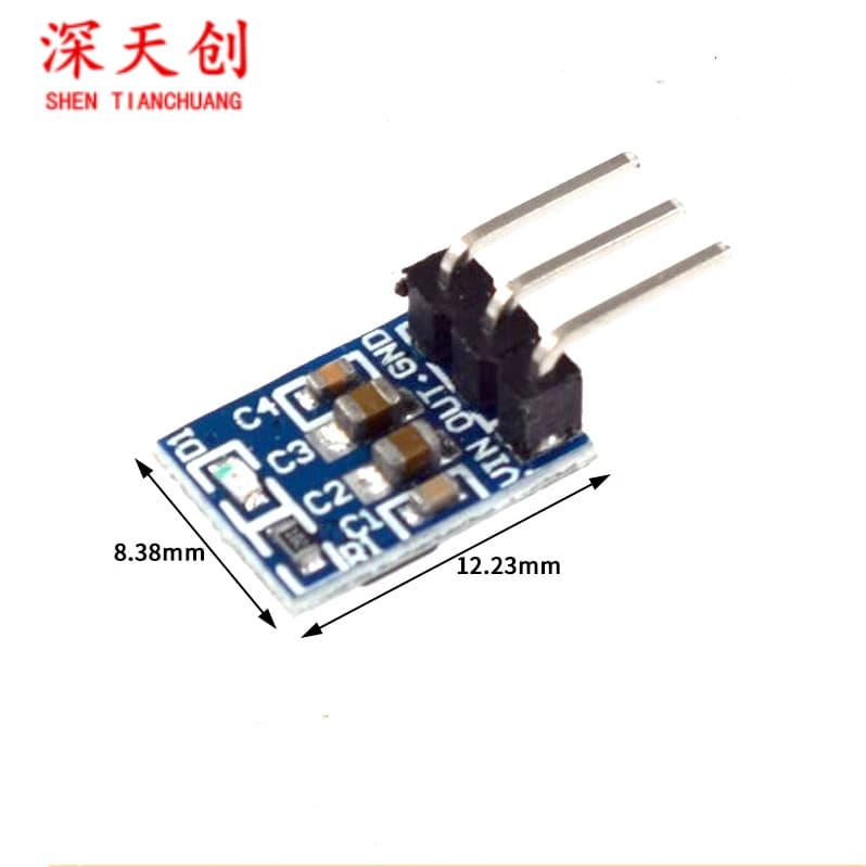 3-pin AMS1117-3.3 power module, 3.3V/5V power module, LDO, 800mA