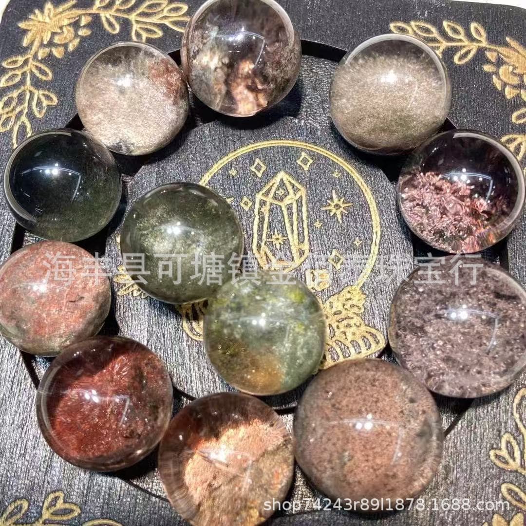 Natural Four Seasons Ghost Non-Porous Single Beads Round Beads are Cornucopia Natural Green Ghost Wholesale