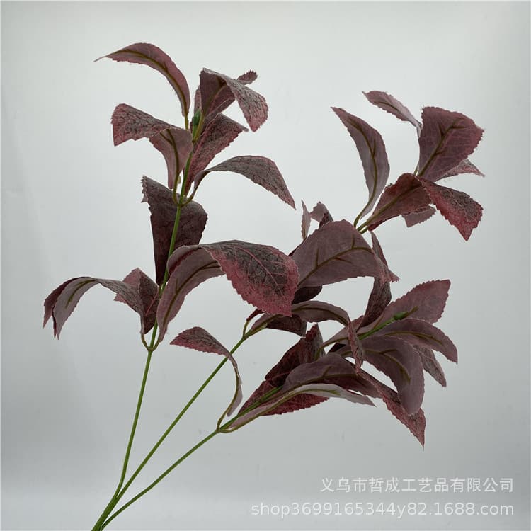 Artificial loquat leaves, fake leaves, green leaves, chestnut leaves, decorative artificial leaves for engineering flower arrangements, plant walls, and greenery.