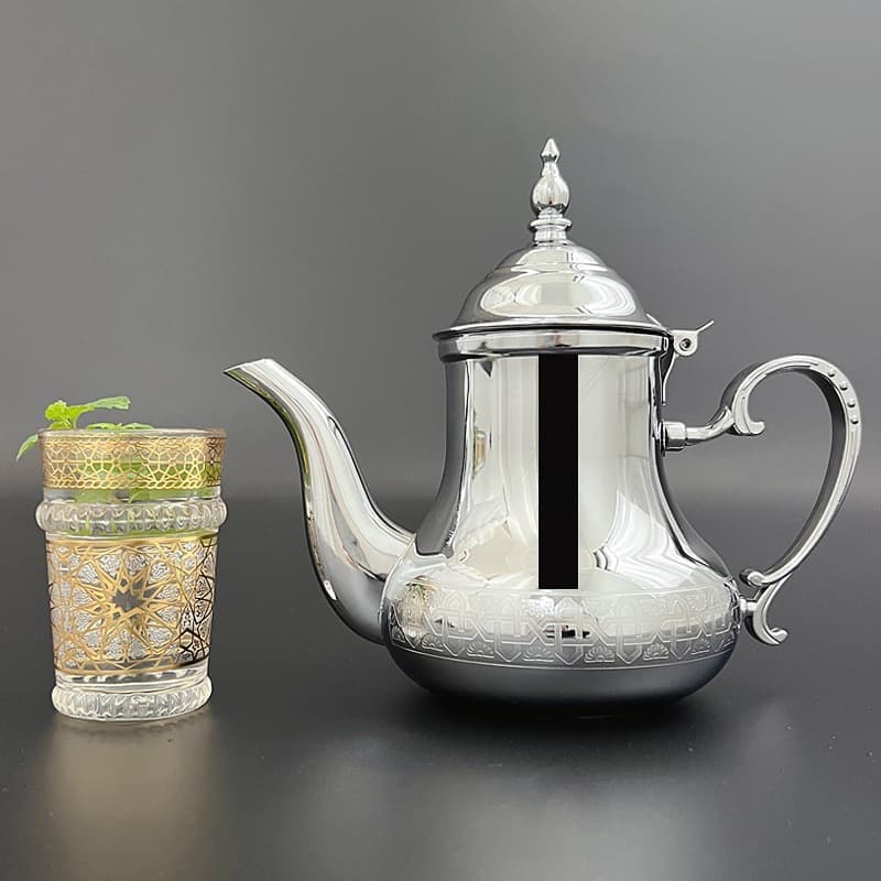 New Morocco Teapot Engraved Arabic Restaurant Kettle Camping Small Kettle Morocco Teapot