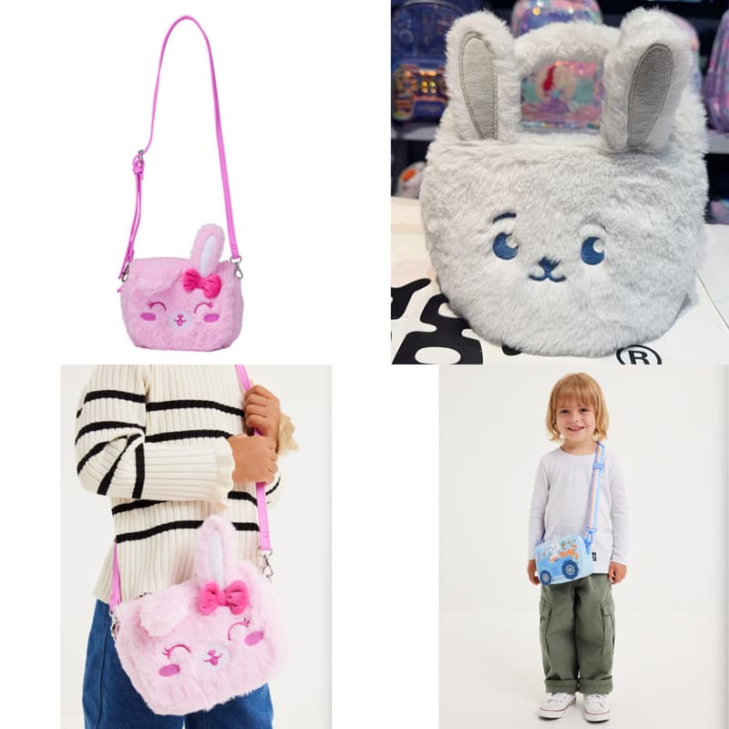Australia Smiggle Cartoon Plush Rabbit Crossbody Bag Plush Toy Bag Cute Single Shoulder Crossbody Bag Handbag