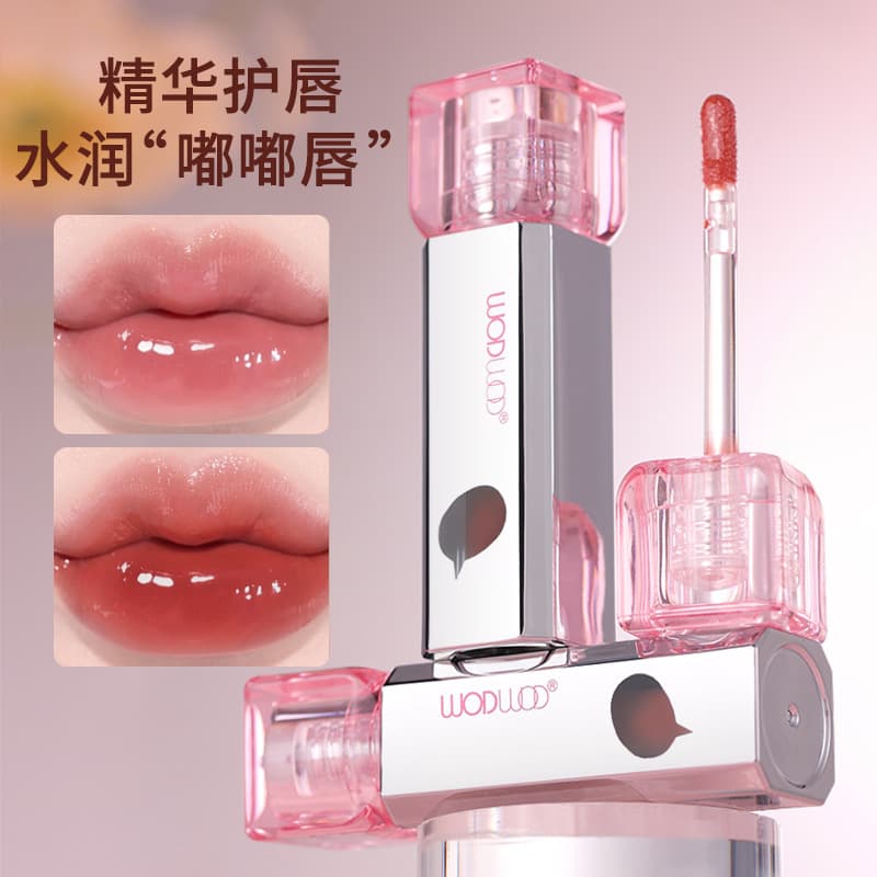 WODWOD Mirror Gloss Hydrating Lip Gloss, Lightweight & Moisturizing, Reduces Lip Lines, Waterproof, Natural Look, Brightening Lip Tint