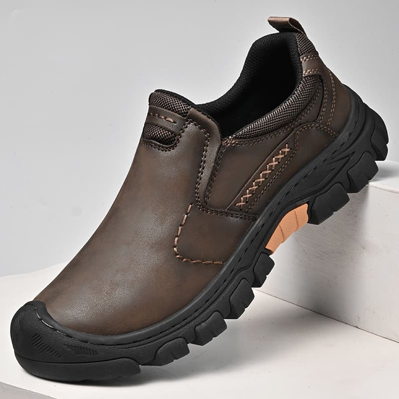 Amazon Best-Selling Men's Thick-Soled Durable Toe Outdoor Hiking Boots Work Casual Shoes Men's Leather Shoes