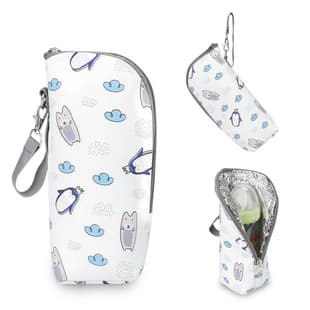 Portable Baby Bottle Bag for Moms, Hangs on Stroller, Aluminum Foil Insulated, Diaper Bag Accessory