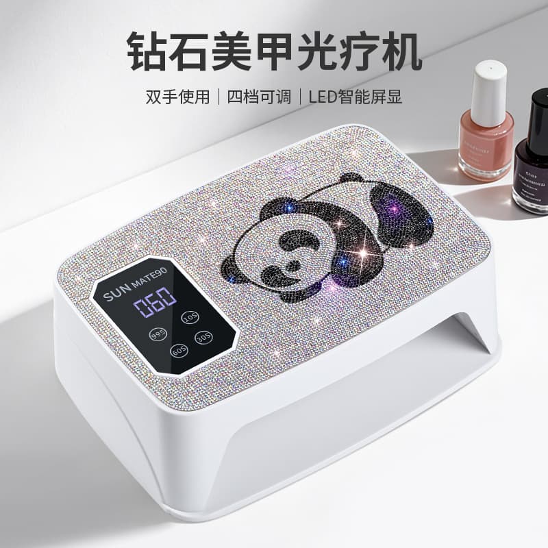 Dual Hand Nail Lamp for Press-On Nails, Large Space UV Lamp, High-Power Nail Dryer, Fast Curing