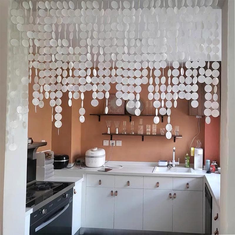 Shell crystal door curtain bead curtain living room bedroom partition curtain room home wedding props kindergarten pendant