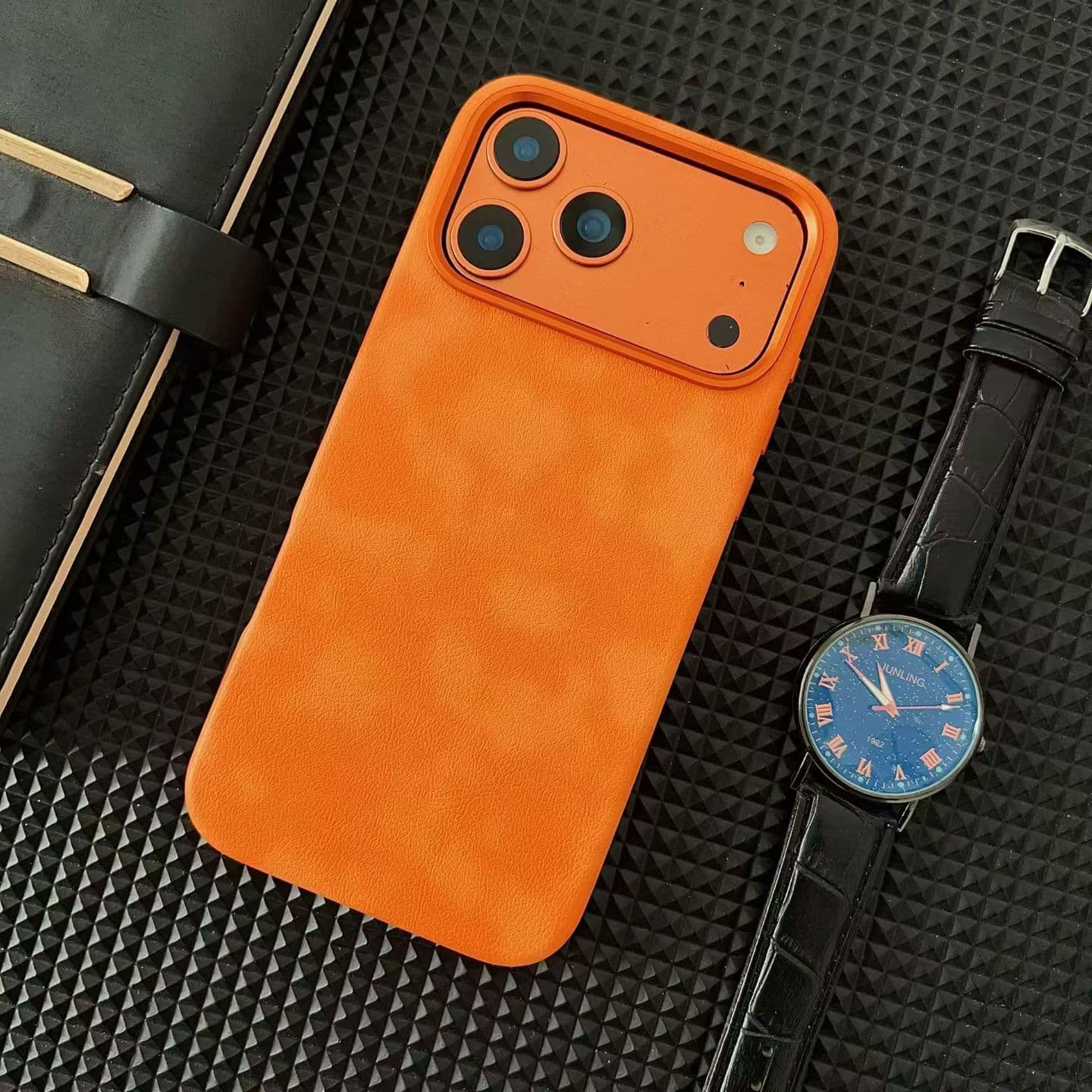 Magnetic Phone Case Compatible with iPhone 17 Pro Max, Vintage Crazy Horse Leather Texture, Skin-Friendly, Drop-Proof Protective Cover for 16/15
