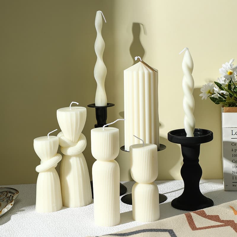 Cross-border White Nordic Geometric Scented Candle for Candlelight Dinner Decor, Ambiance Setting, Dropshipping Available