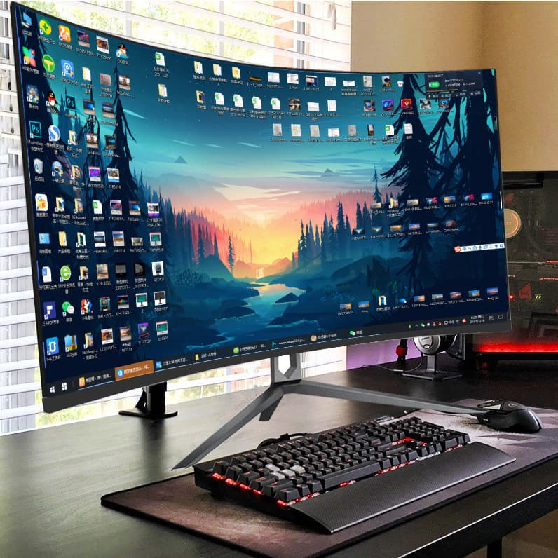 32-inch Curved LCD 34 Monitor Computer 27 Large Screen 144Hz Gaming 165Hz HD 2K Curved Screen 24