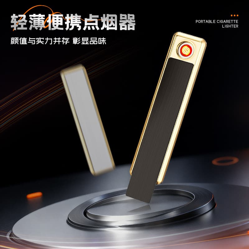 New Charging Long Battery Life Lighter Electronic Igniter Windproof Ultra-Thin Metal Portable Lighter q5Aiv