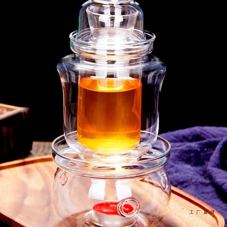 High Borosilicate Glass Warmer - Winter heating tool for traditional rice wine and medicinal spirits.