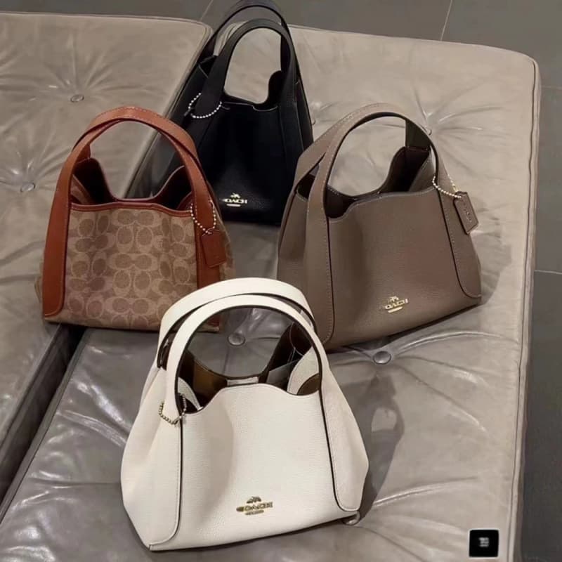 Coach C's genuine leather women's bag new Hadleyhobo portable shopping bag vegetable basket bucket bag crossbody tote