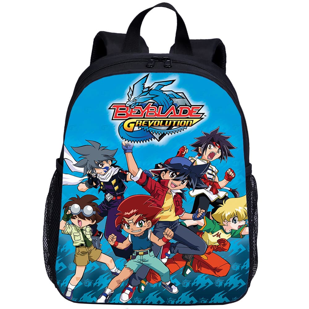 Cross-border Source Anime Battle Beyblade Backpack Kindergarten Backpack 13-inch Factory Wholesale