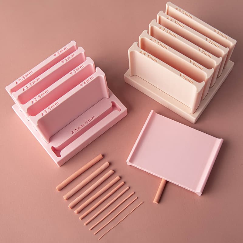 Polymer Clay Rolling Aid Mold Clay Long Strip Tool with Scale Set Handmade Line DIY Craft Tool