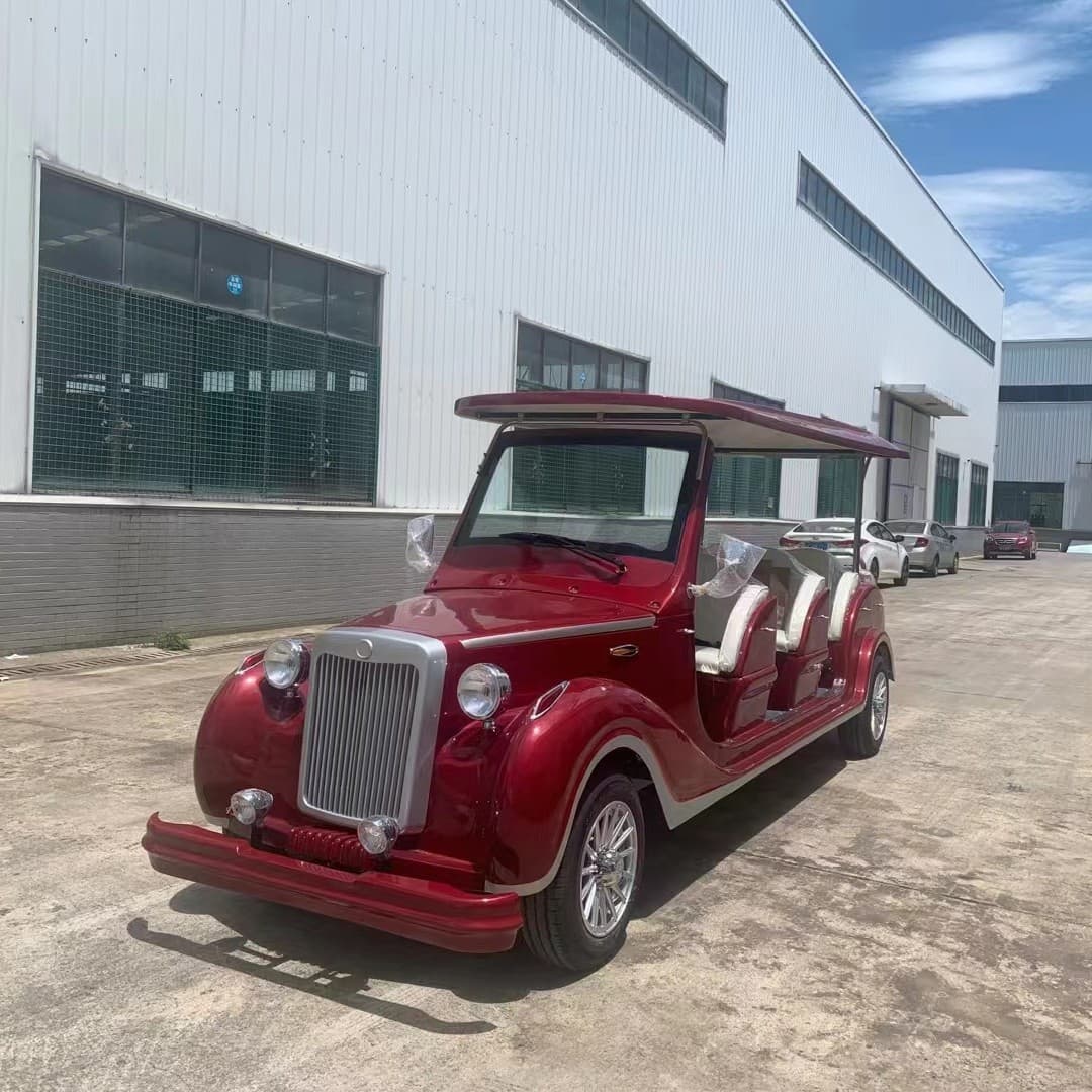 Macau 8-Seat Vintage Car Guangdong Fujian Electric Retro Sightseeing Vintage Car Factory Sales Hotel Vintage Car