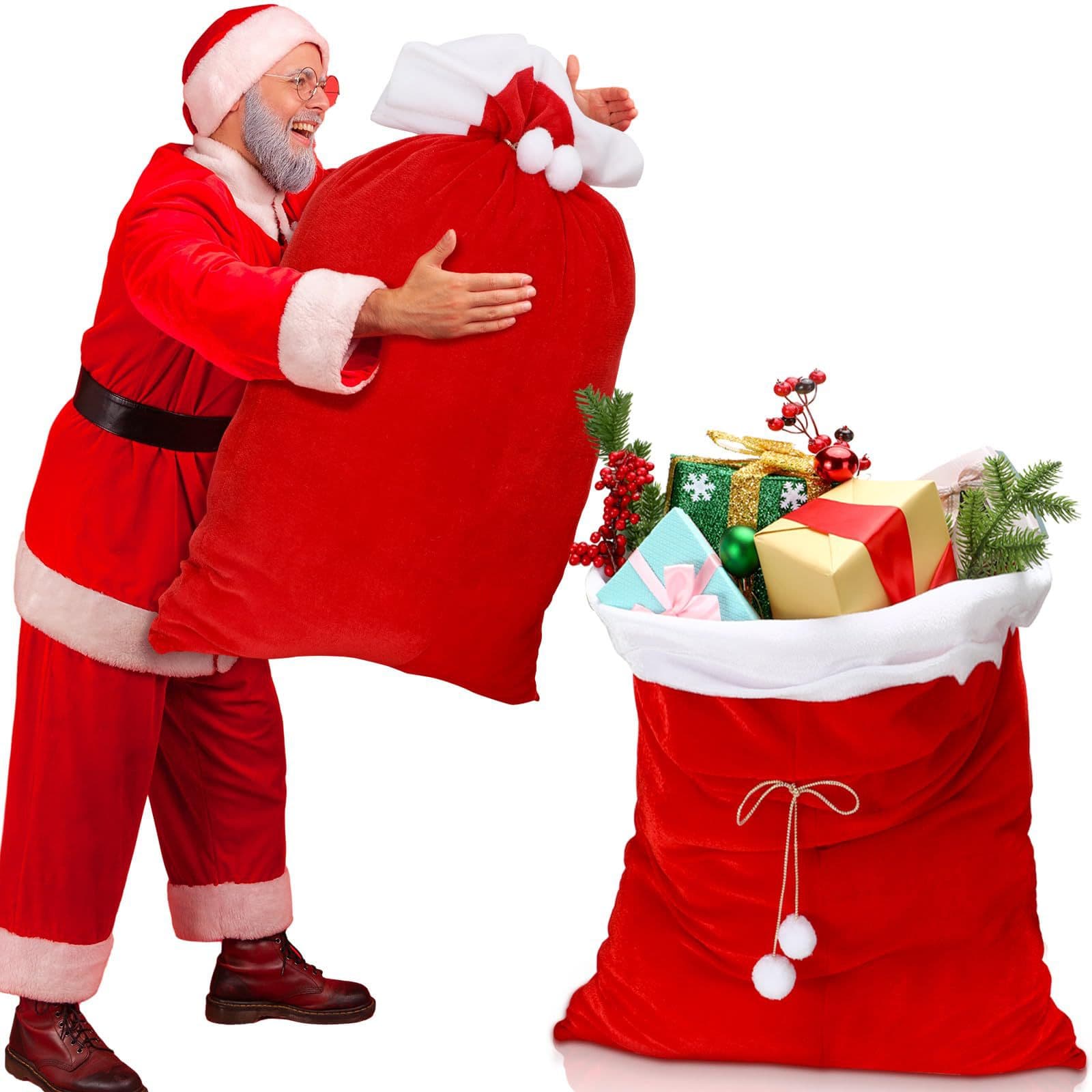 Santa Claus Large Backpack Christmas Gift Bag Candy Bag Christmas Eve Drawstring Bag Christmas Decoration
