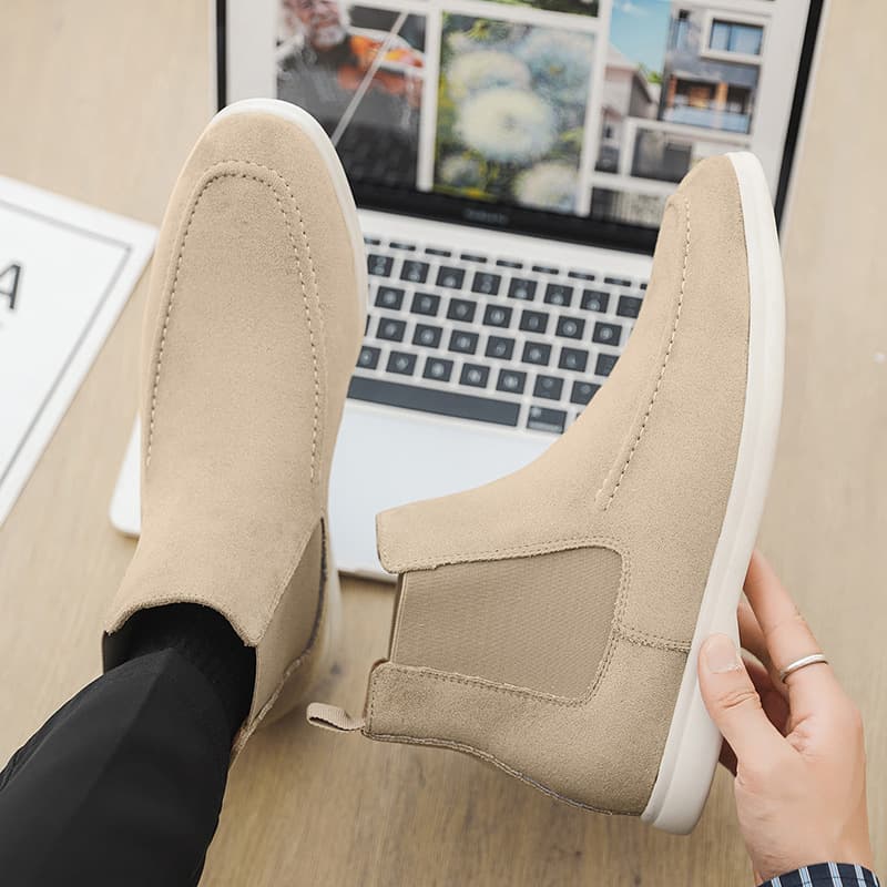 British Chelsea Boots for Men Business Casual High-Top Retro Large Size Martin Boots Drop Shipping Cross-Border