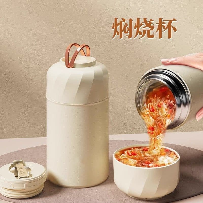 316 Stainless Steel Porridge Maker Thermal Jar, Winter Large Capacity Long-lasting Insulated Food Container