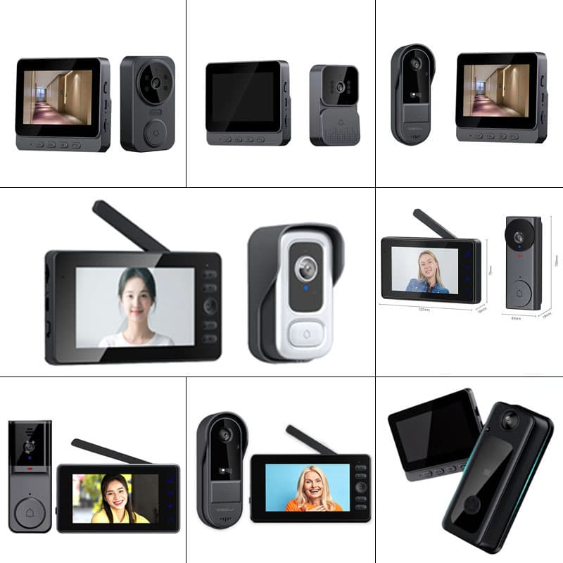 Wireless Video Doorbell with 4.3-inch Display, Smart Two-Way Intercom and Video Monitoring, Cross-Border Selected Combo