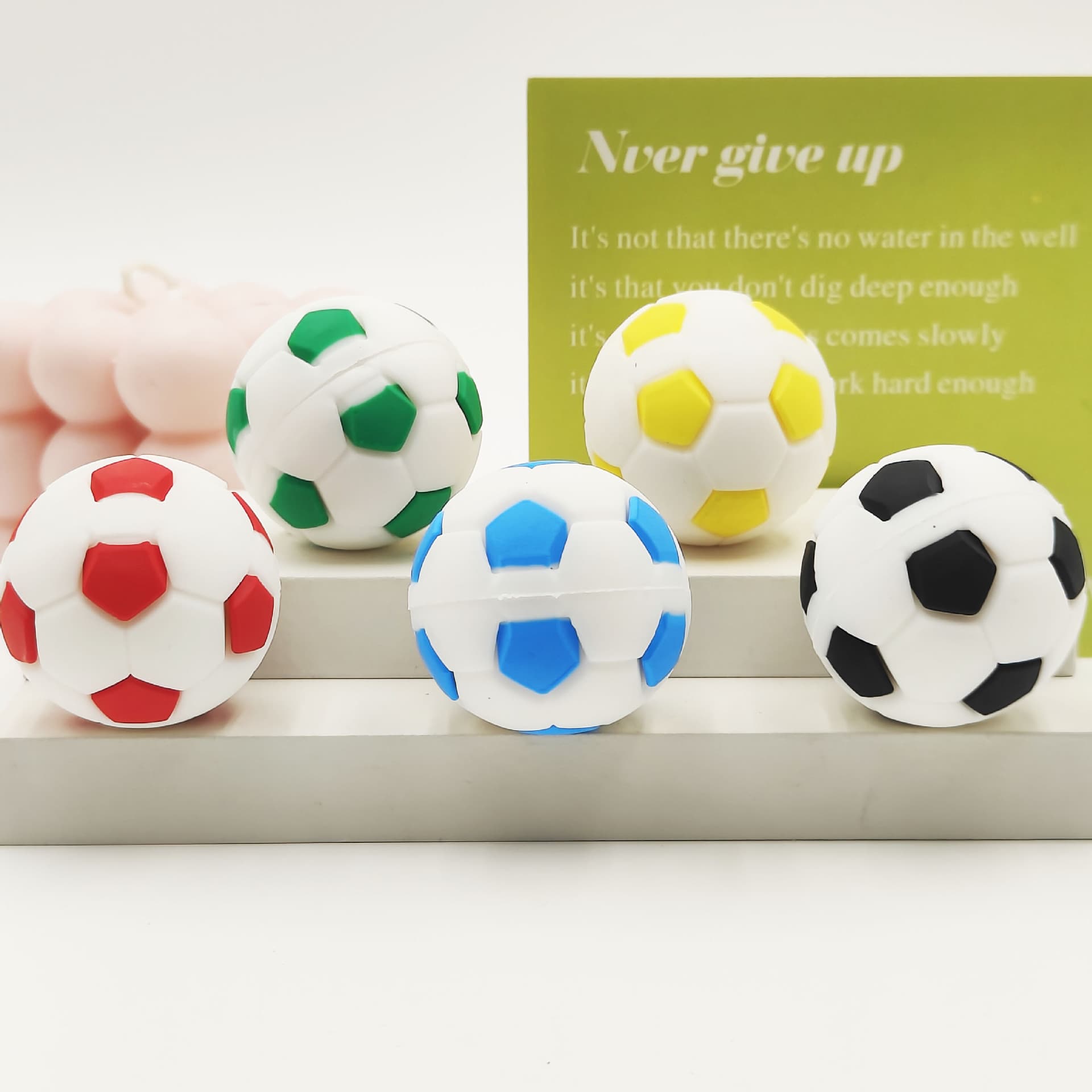 2026 New Large Football Souvenir Keychain Accessory PVC Soft Rubber Football Bag Pendant Gift Wholesale