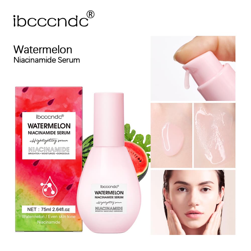 Cross-border ibcccndc Watermelon Niacinamide Essence Milk Small Bulb Essence 75ml Facial Brightening and Moisturizing