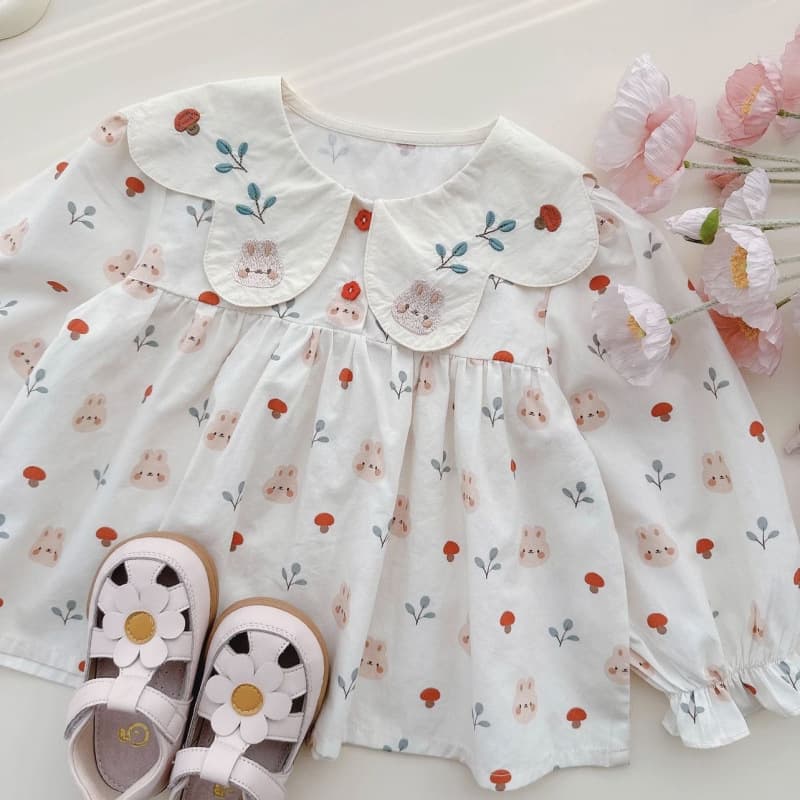 Girls' Spring Shirt 2025 New Korean Style Chic Printed Blouse Cute Top for Kids