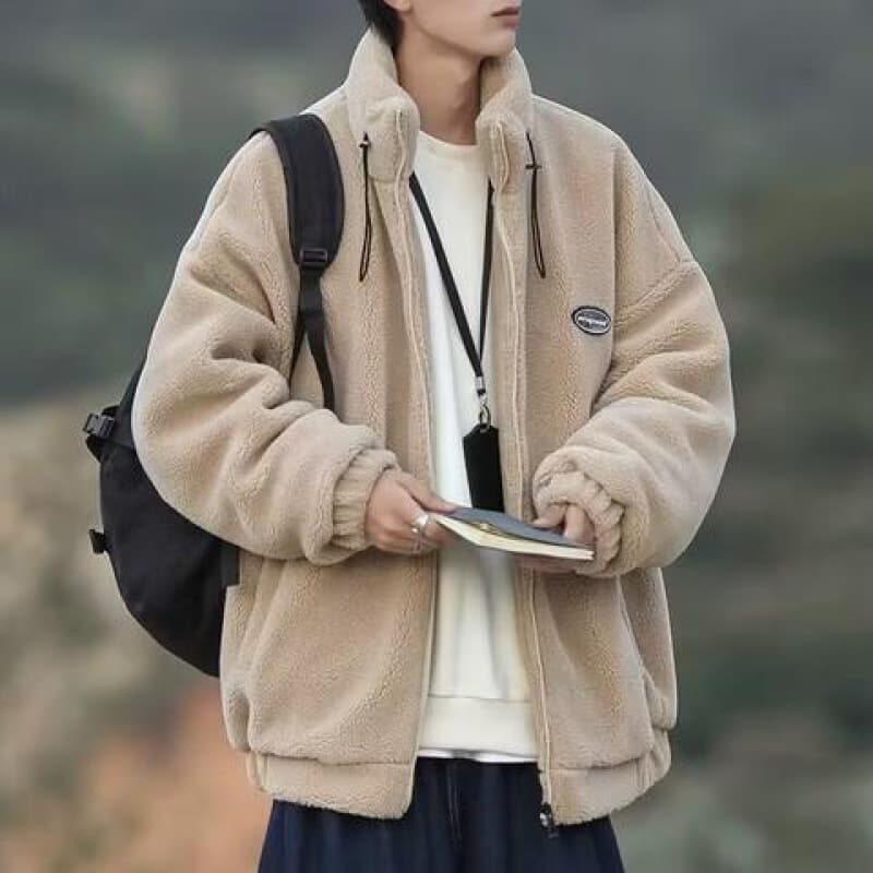 Image from the internet: W37 [Lamb's Fleece] P41 Black, Khaki, Blue, M-3XL