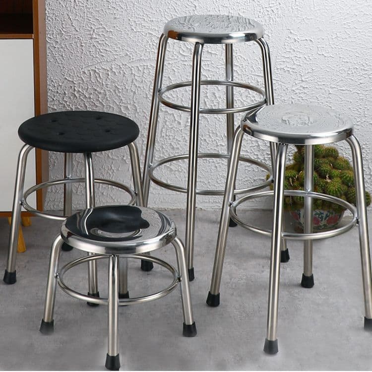 Anti-Static Stool Round Stool PU Foam Chair Four-Leg Reinforced Chair Factory Assembly Line Workshop Lab Work Stool