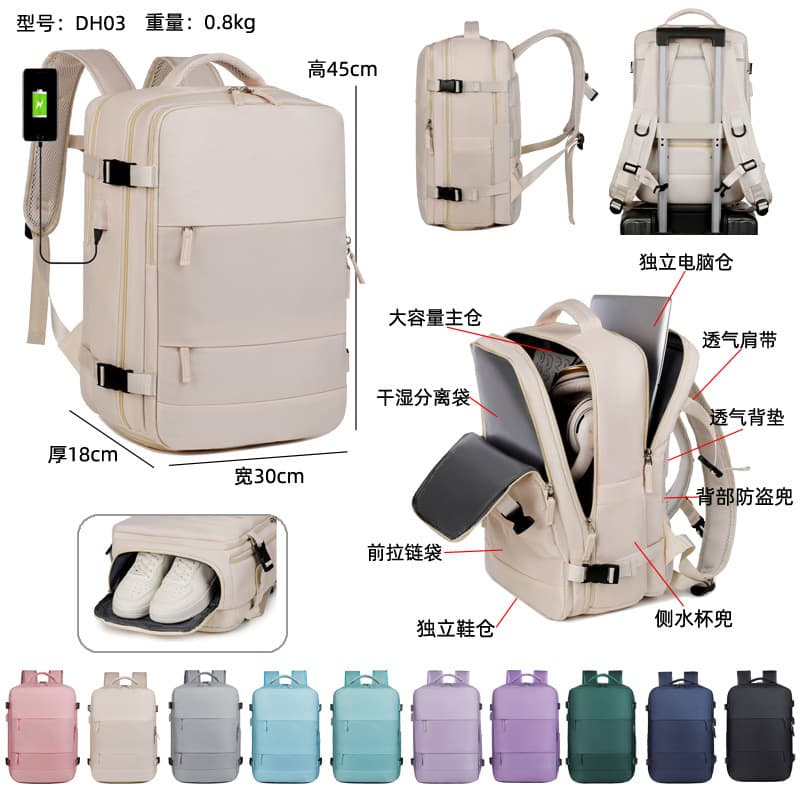 2025 New Business Backpack for Men and Women, Stylish Backpack for Business Trips and Short Trips, Large Capacity Expandable Laptop Bag