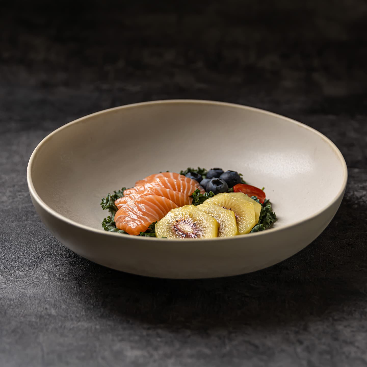 High-Appearance Large Bowl Household Japanese-Style Ceramic Tableware Vegetable Bowl Salad Bowl Restaurant Light Meal Bowl Plate Round Fruit Bowl